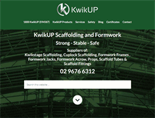 Tablet Screenshot of kwikup.com.au
